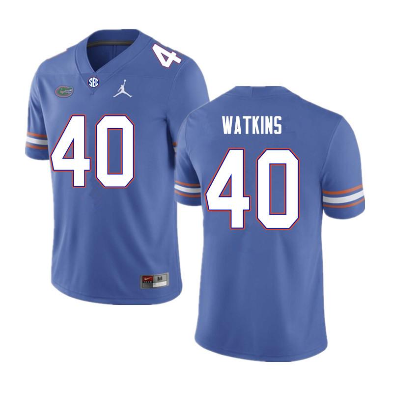 Men #40 Jacob Watkins Florida Gators College Football Jerseys Sale-Royal